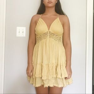 Free People Yellow Dress